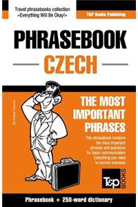English-Czech phrasebook and 250-word mini dictionary