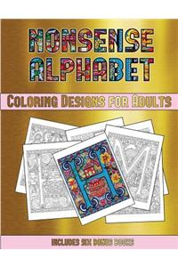 Coloring Designs for Adults (Nonsense Alphabet)