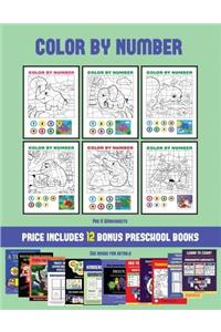 Pre K Worksheets (Color by Number)