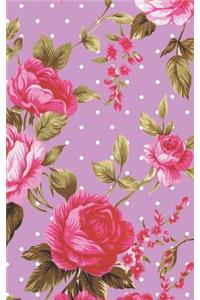Vintage Rose Pastel Violet Polka Dot Notebook