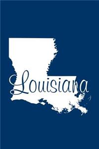 Louisiana - Navy Blue Lined Notebook with Margins