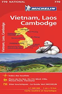 Michelin Vietnam Laos Cambodia Map # 770