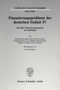 Finanzierungsprobleme Der Deutschen Einheit IV