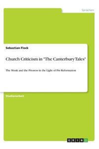 Church Criticism in 
