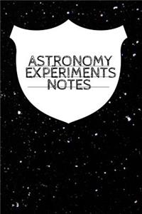 Astronomy Experiments Notes