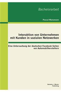 Interaktion von Unternehmen mit Kunden in sozialen Netzwerken