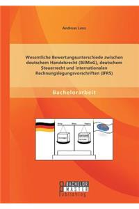 Wesentliche Bewertungsunterschiede zwischen deutschem Handelsrecht (BilMoG), deutschem Steuerrecht und internationalen Rechnungslegungsvorschriften (IFRS)