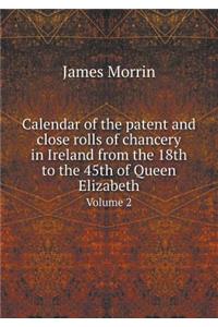 Calendar of the Patent and Close Rolls of Chancery in Ireland from the 18th to the 45th of Queen Elizabeth Volume 2