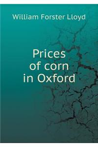 Prices of corn in Oxford