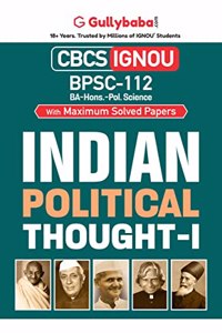 Gullybaba IGNOU CBCS BA (Honours) 5th Sem BPSC-112 Indian Political Thought-I in English