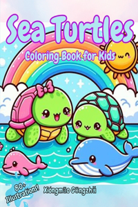 Sea Turtles Coloring Book for Kids Ages 4+
