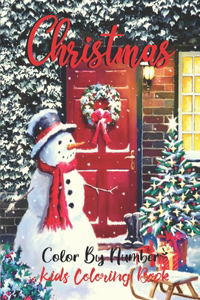 Christmas Color By Number Kids Coloring Book