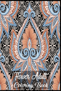 Flower Adult Coloring Book