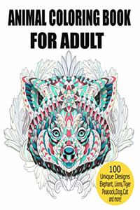 Animal Coloring Book For Adult