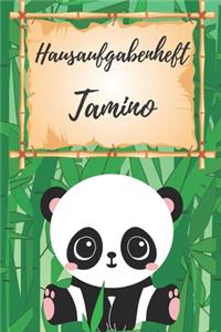 Hausaufgabenheft Tamino: personalisiertes Panda Hausaufgabenheft für die Grundschule / Schülerplaner für 1 Schuljahr mit Wochenübersicht / mit 2x Stundenplan / DIN A 5 / 112