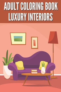 Adult coloring book luxury interiors