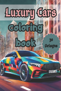 Luxury Cars Coloring Book - 30 Designs