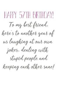 Happy 57th Birthday To My Best Friend