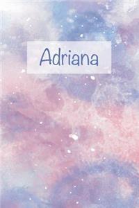 Adriana: First Name Personalized Notebook, College Ruled (Lined) Journal, Cute Pastel Note Pad with Marble Pattern for Girls and Women (Small Format)