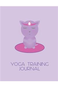 Violet Cat Meditating Yoga Training Journal for Trainee Teachers