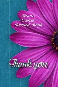 Home Owners Record Book