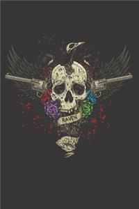 Raven Bird Skull Viking Notebook Journal