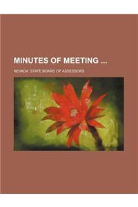 Minutes of Meeting