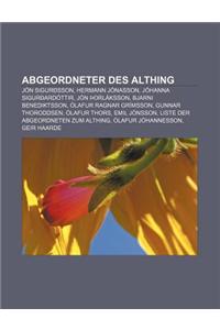 Abgeordneter Des Althing