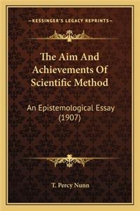 Aim and Achievements of Scientific Method