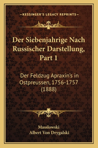 Der Siebenjahrige Nach Russischer Darstellung, Part 1