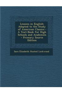 Lessons in English