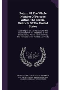 Return Of The Whole Number Of Persons Within The Several Districts Of The United States