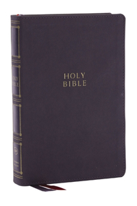 Kjv, Compact Center-Column Reference Bible, Leathersoft, Gray, Red Letter, Comfort Print