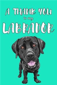 A Thank You To My Labrador