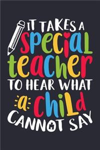 It Takes a Special Teacher To Hear What a Child Cannot Say
