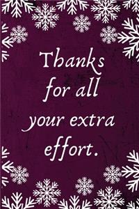 Thanks for all your extra effort.