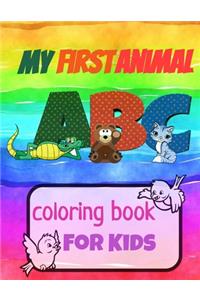 My First Animal ABC Coloring Book For Kids