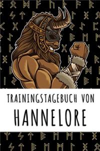 Trainingstagebuch von Hannelore: Personalisierter Tagesplaner für dein Fitness- und Krafttraining im Fitnessstudio oder Zuhause