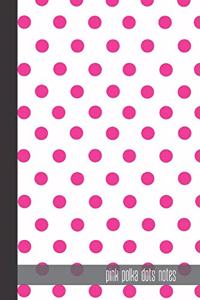 pink polka dots notes: small lined Polka dot Notebook / Travel Journal to write in (6'' x 9'') 120 pages