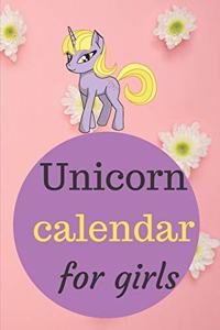Unicorn Calendar For Girls