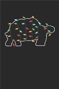 Turtle with Christmas Lights - Christmas Notebook - Turtle Diary - Animal Journal - Christmas Gift for Animal Lover