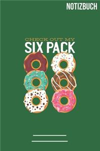 Notizbuch quadratisch Sixpack Donut