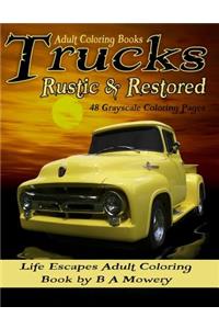 Adult Coloring Books Trucks Rustic & Restored