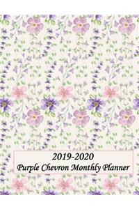 2019-2020 Purple Chevron Monthly Planner