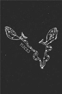Pisces Zodiac Lined Notebook Journal