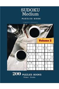 Sudoku Medium Puzzles Book Concept Presents 200 Puzzles Books Volume 2