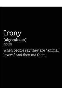 Irony (ahy-ruh-nee) noun When People Say They Are 