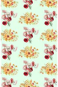 Vintage Floral Red and Orange Blooms