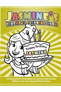 Jasmine's Birthday Coloring Book Kids Personalized Books