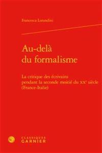 Au-Dela Du Formalisme